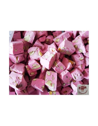 Confiserie nougat Marque du pré catalan Nougat aux amandes framboise..