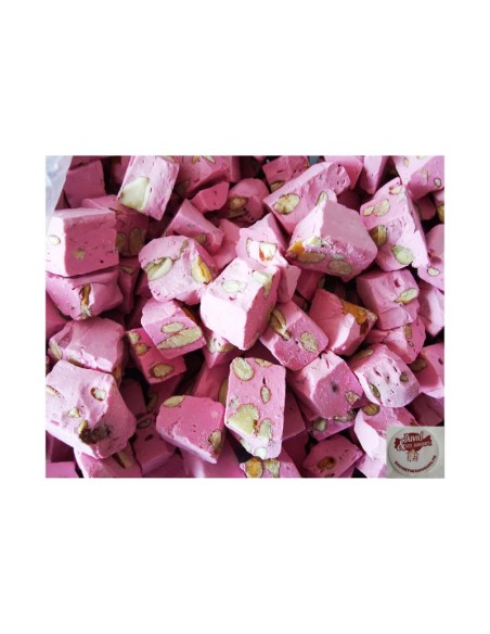 Confiserie nougat Marque du pré catalan Nougat aux amandes framboise..
