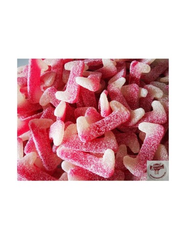 Confiserie gélifiée gomme molle marque Lutti dent de Dracula acidulé..