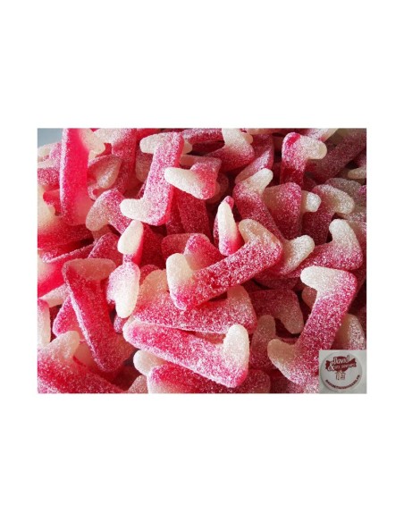 Confiserie gélifiée gomme molle marque Lutti dent de Dracula acidulé..
