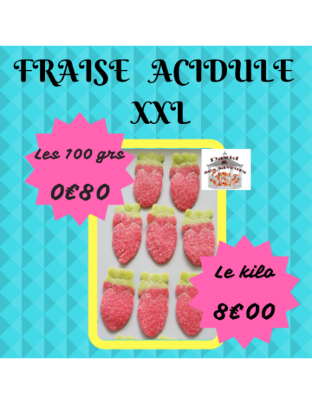 Confiserie acidulée Marque Casa Del Dolce Fraise Acidulée géante......