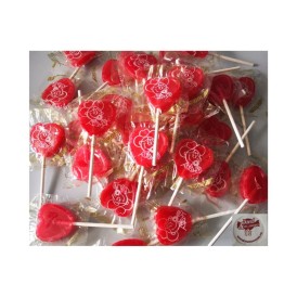 Sucette Grand Cœur Cerise