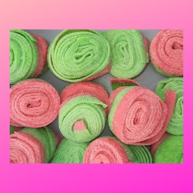 Confiserie acidulée Marque Hamlet Rolls rouleau fraise pastèque david.