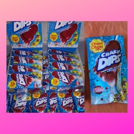 Confiserie dragéifiée Marque Chupa Chups Sucette pied Poudre claquante