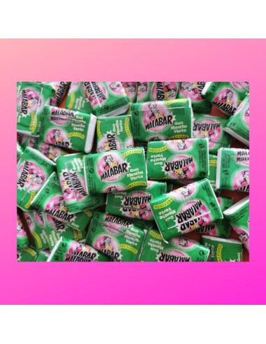 Confiserie chewing gum Marque Carambar & Co Malabar saveur menthe vert