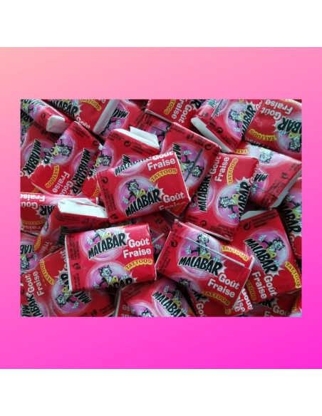 Confiserie chewing-gum Marque Carambar & Co Malabar saveur fraise.....