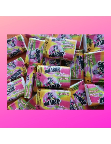 Confiserie chewing gum Marque Carambar & Co Malabar saveur Multifruits