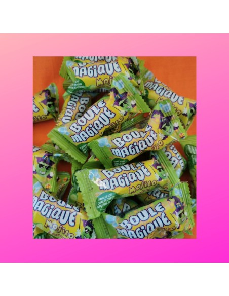 Confiserie dragéifiée Marque Zed candy Brabo Boule magique goût mojito