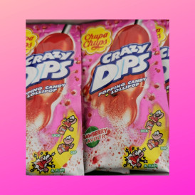Confiserie dragéifiée Marque Chupa Chups Sucette pied Poudre claquante