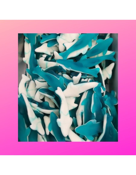 Confiserie gélifiée gélatine Marque Trolli Requin bleu davidetsessav..