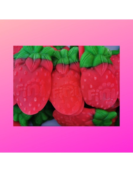 Confiserie gélifiée gélatine Marque Fini fraise sauvage géante 8,5 cm.