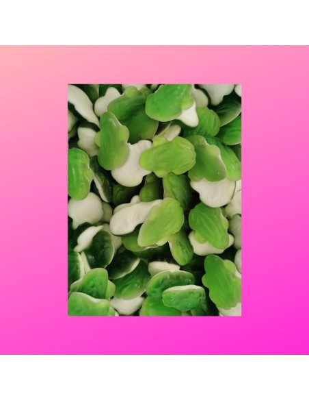 Confiserie gélifiée ventre blanc Marque Haribo Grenouille gélifi verte