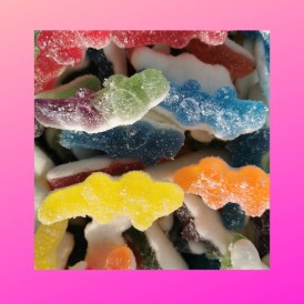Confiserie gélifiée acidulée multicolore Marque Haribo Crocodile pik..